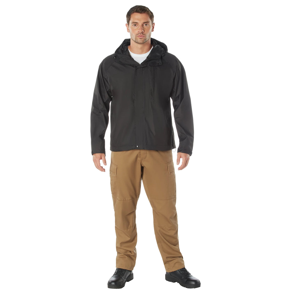 Rothco Packable Rain Jacket - Rothco 3755-BK-3XL