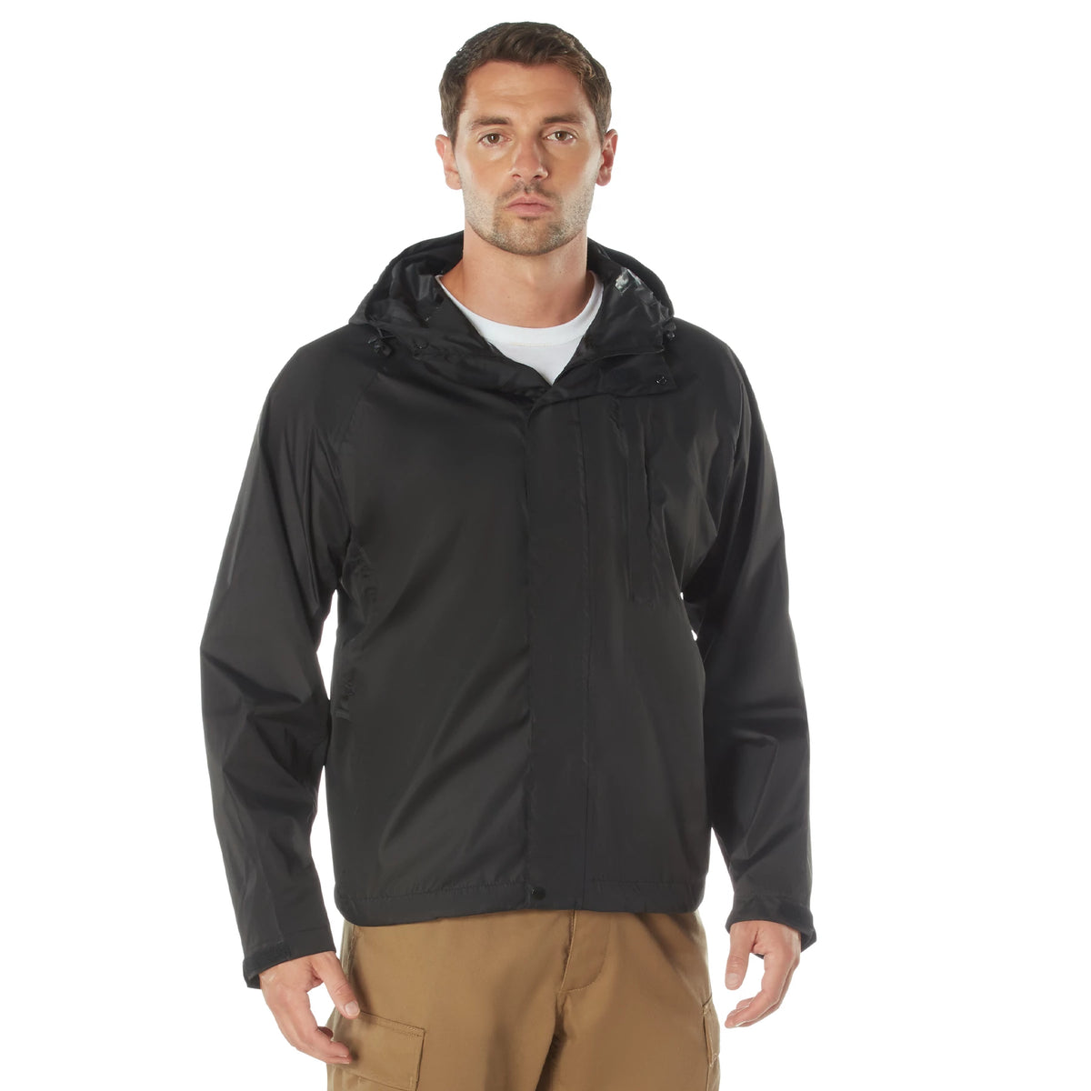 Rothco Packable Rain Jacket - Rothco 3755-BK-3XL