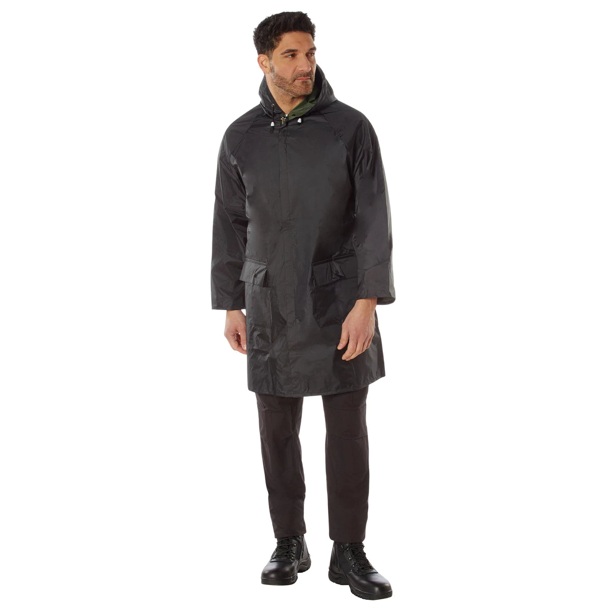 Rothco Reversible 3/4 Length Rain Parka - Rothco 3759-BKOD-L