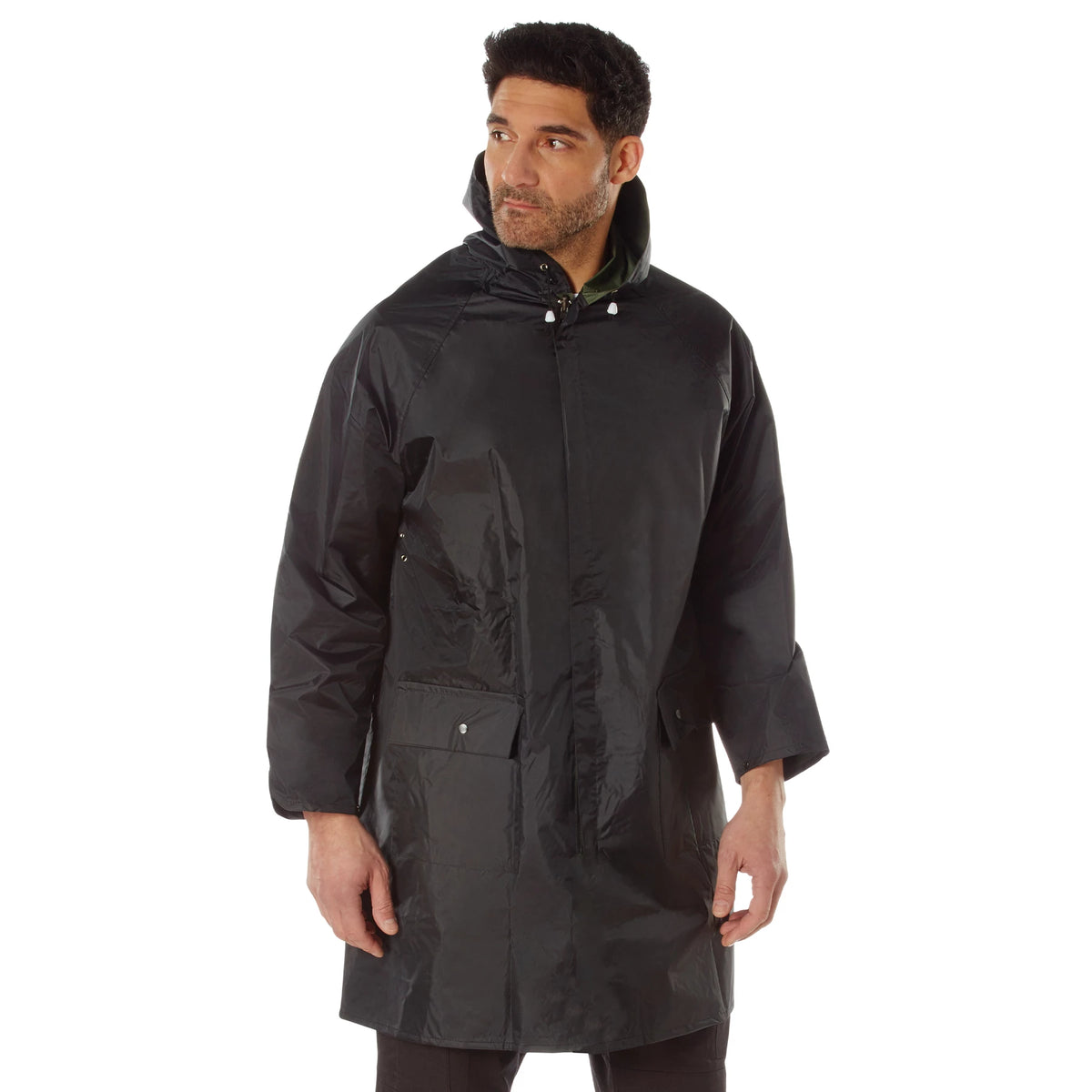 Rothco Reversible 3/4 Length Rain Parka - Rothco 3760-BKOD-2XL