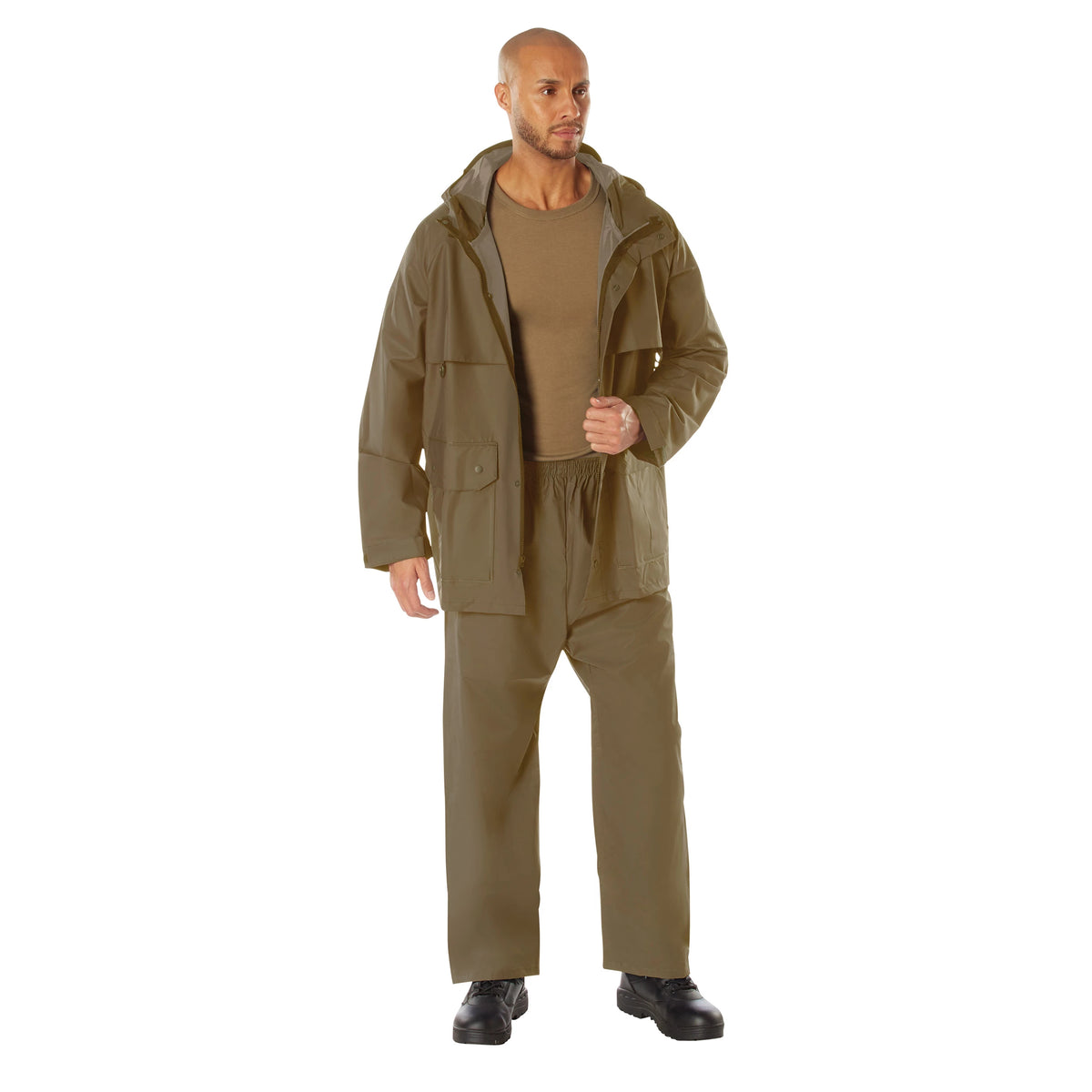 Rothco 2 Piece Microlite PVC Rainsuit - Rothco 37650-CB-L