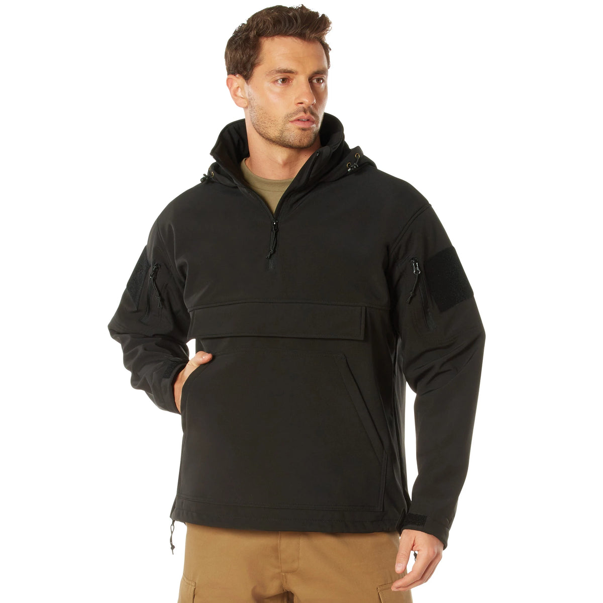Rothco Concealed Carry Soft Shell Anorak - Black - Rothco 3840-LRG