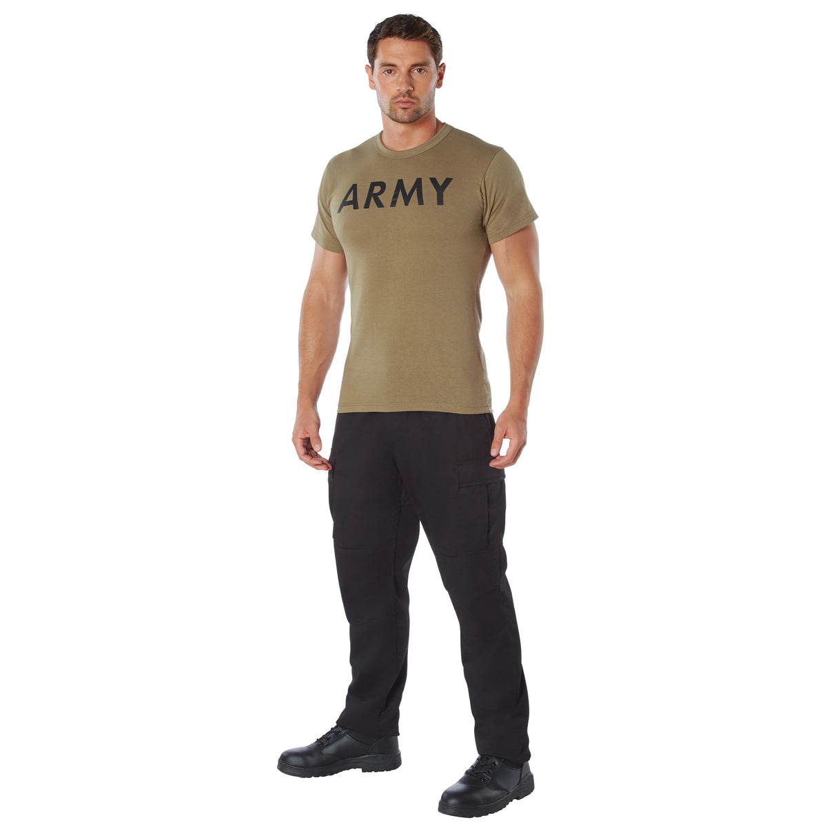 Rothco AR 670-1 Coyote Brown Army Physical Training T-Shirt - Rothco 3873