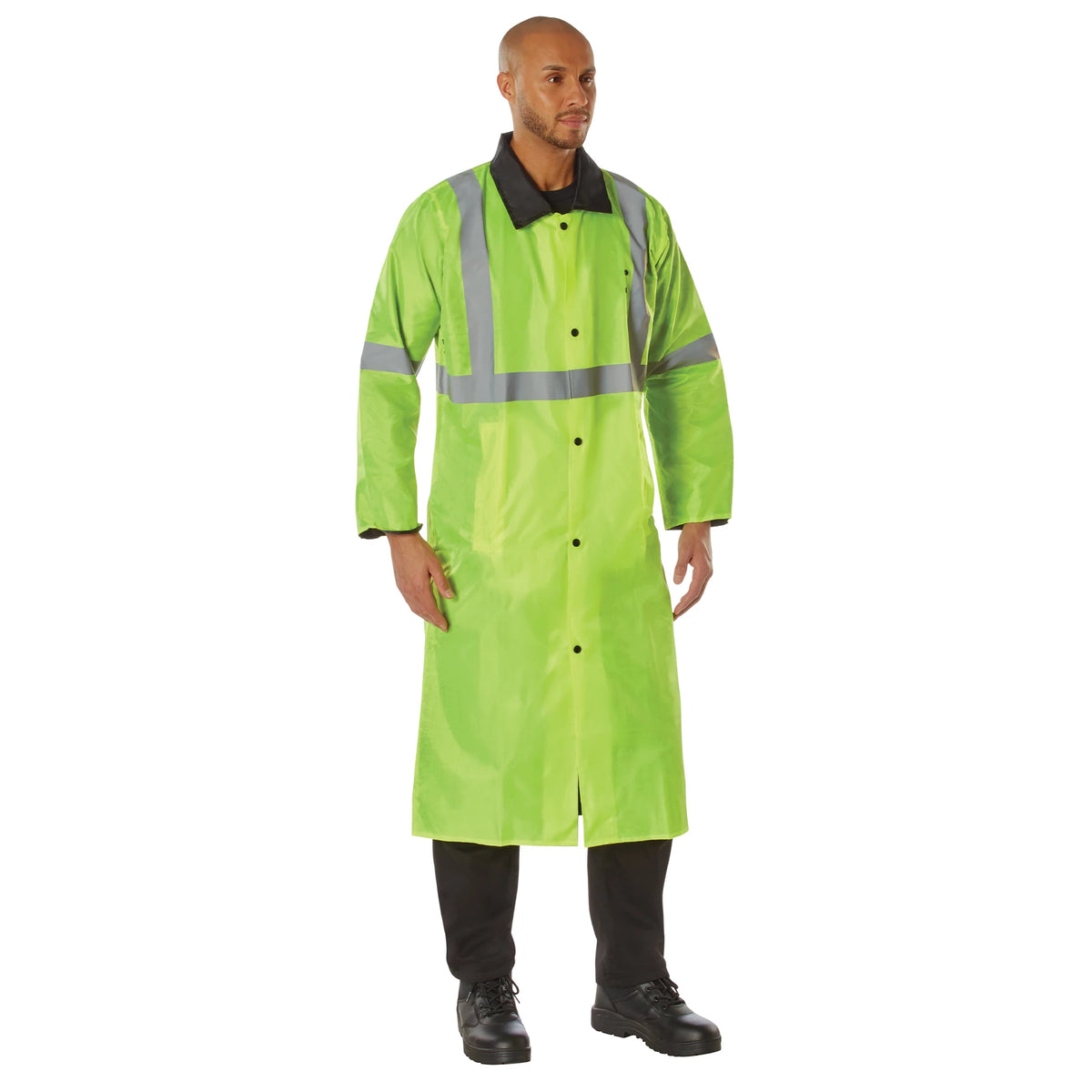 Rothco Reversible Reflective Rain Parka - Rothco 3901-SAFGRN-2XL