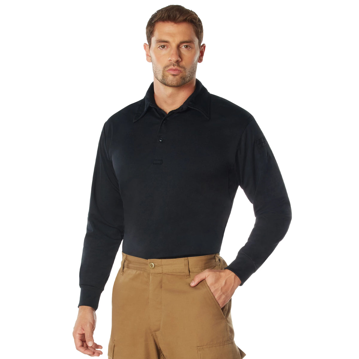 Rothco Long Sleeve Tactical Performance Polo - Rothco 3932-BK-S