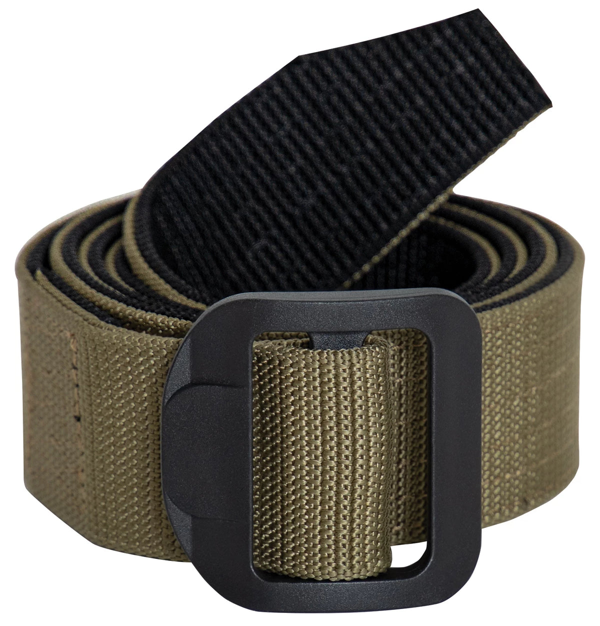Rothco Reversible Airport Friendly Riggers Belt - Black / Coyote - Rothco 3963-MED