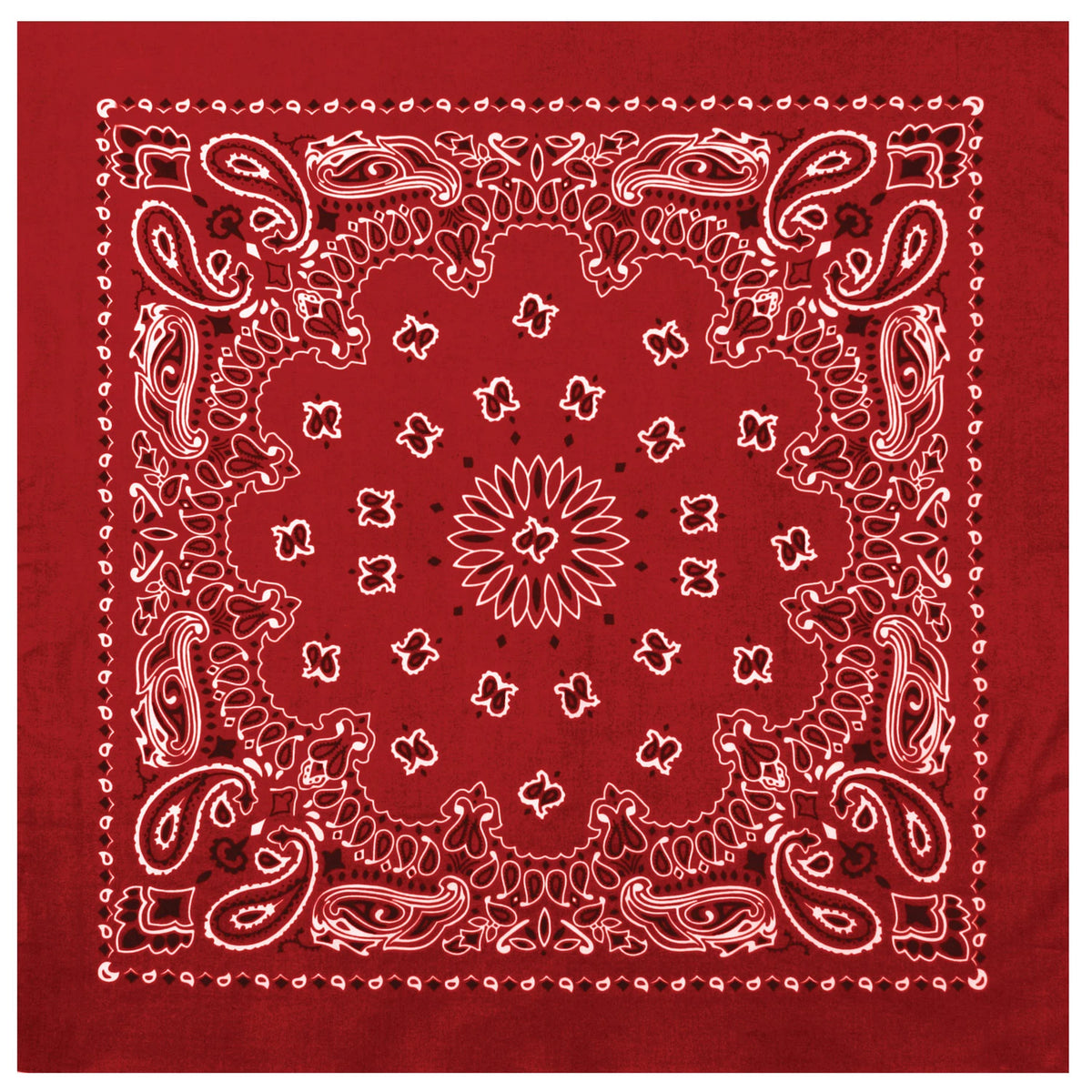 Rothco Trainmen Paisley Bandana - 22" X 22" - Rothco 4142-RDW