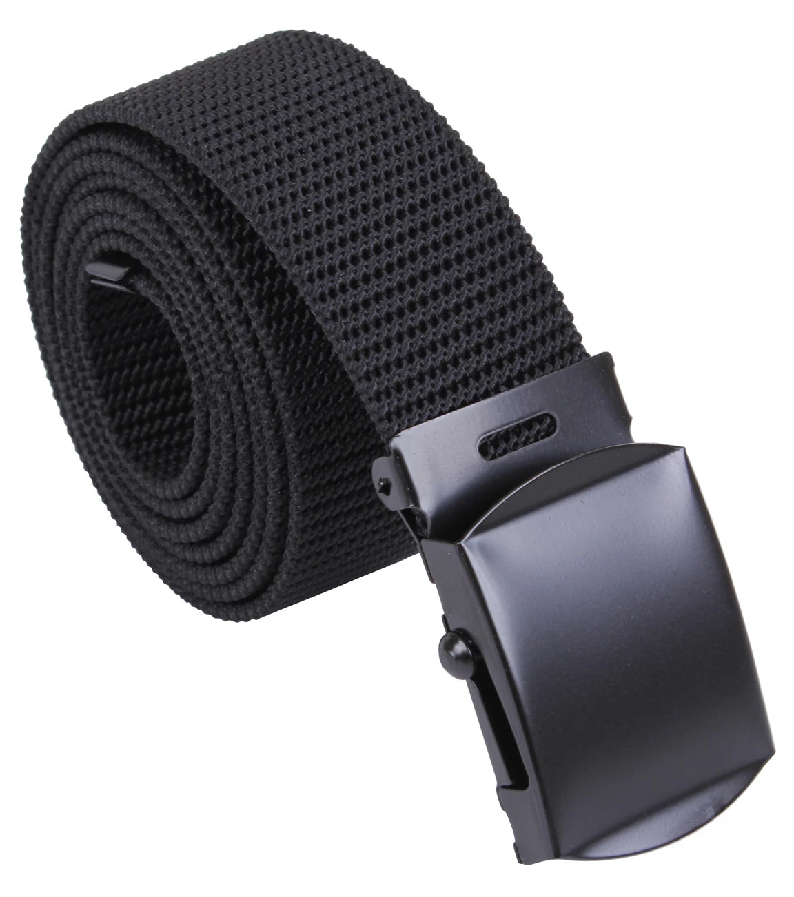 Rothco Nylon Web Belt - Black Webbing - Rothco 4241