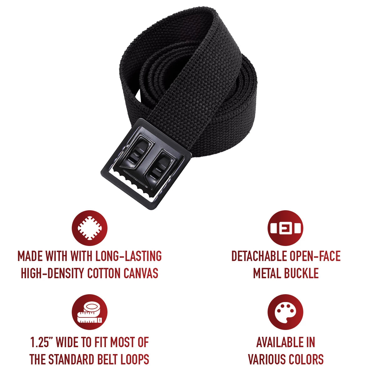 Rothco Military Web Belts With Open Face Buckle - Rothco 4293