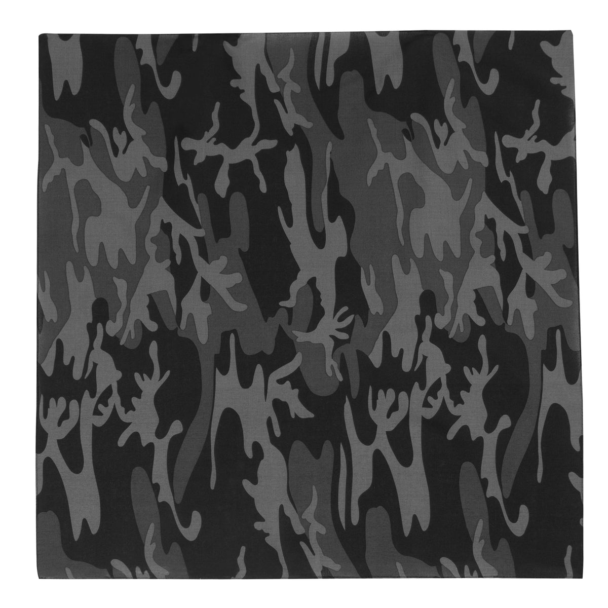 Rothco Large Camo Bandana 27 x 27 Inch - Rothco 4347-##BLACK CAMO