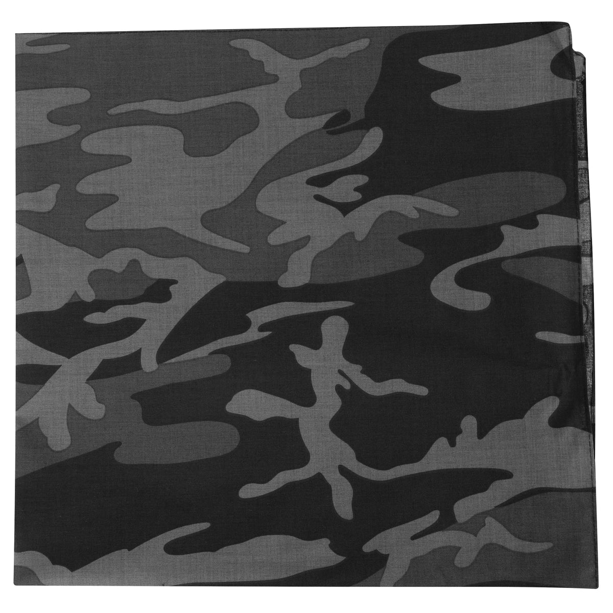 Rothco Large Camo Bandana 27 x 27 Inch - Rothco 4347-##BLACK CAMO