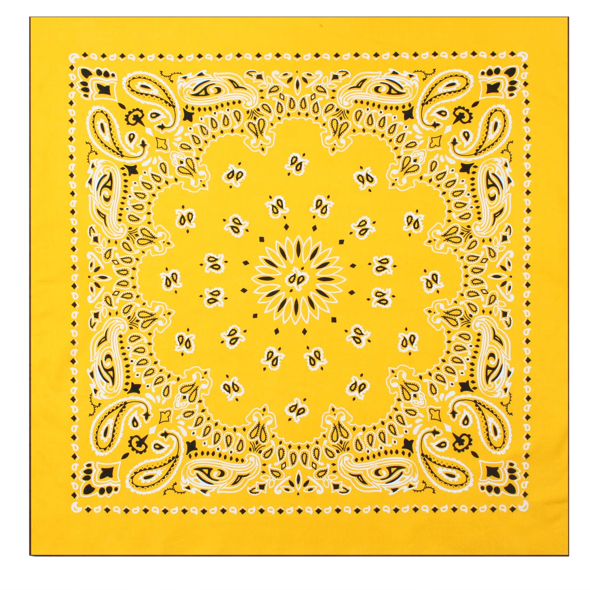Rothco Trainmen Paisley Bandana – Extra-Large - 27” X 27" - Rothco ##4349-YELLOW