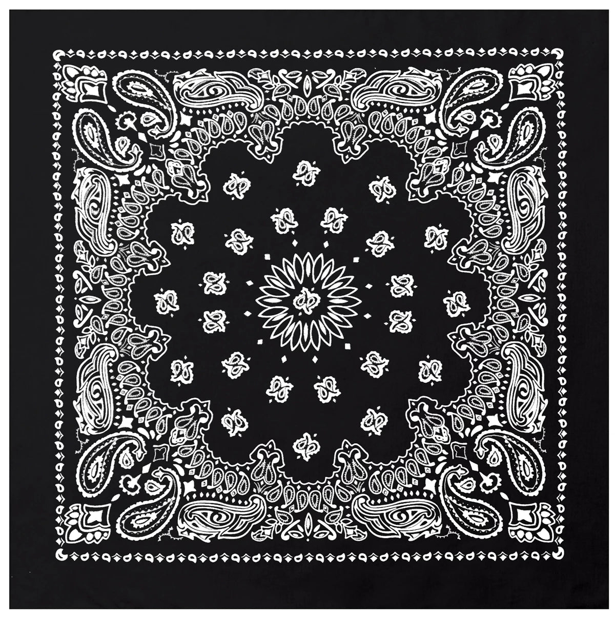Rothco Trainmen Paisley Bandana – Extra-Large - 27” X 27" - Rothco 4349-BK