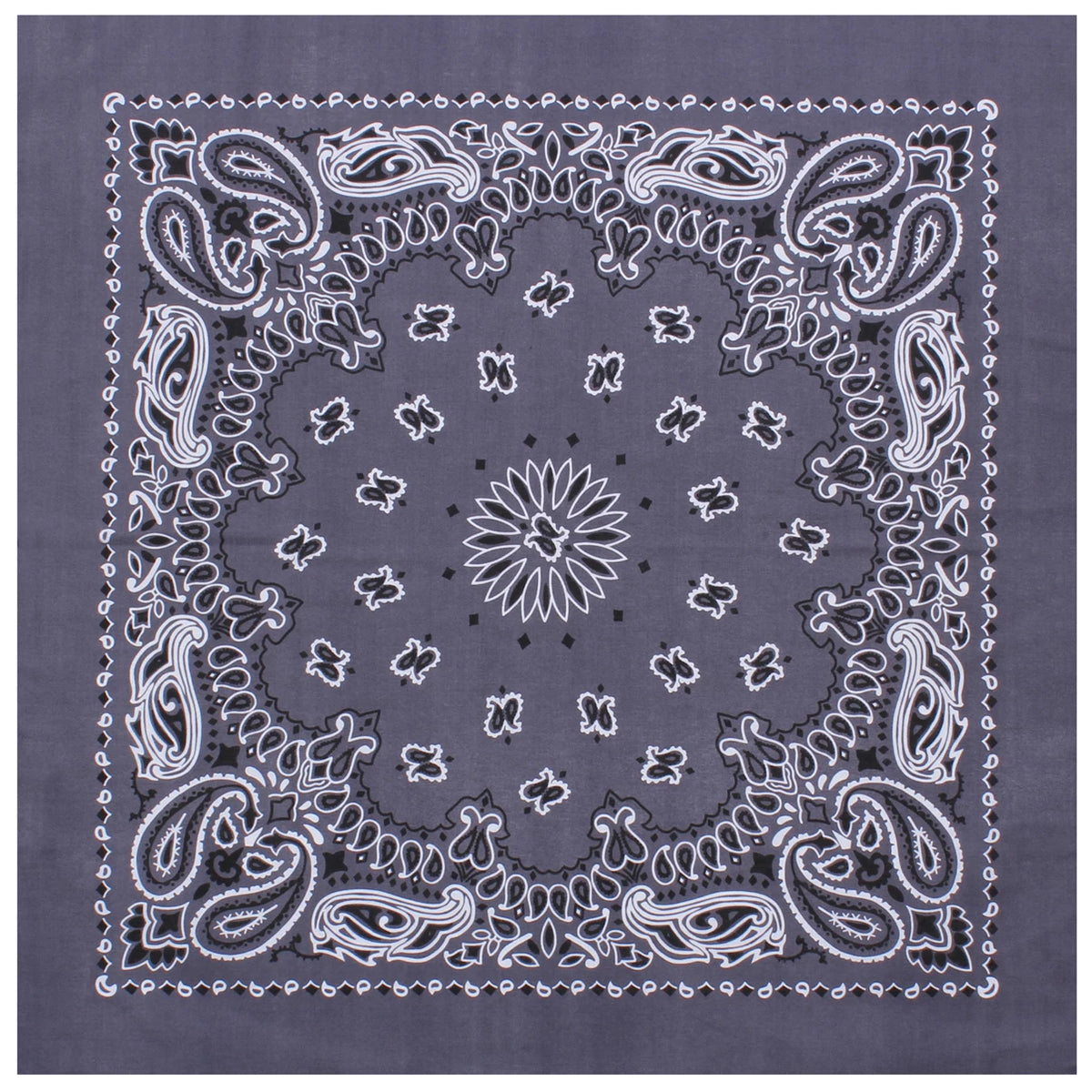 Rothco Trainmen Paisley Bandana – Extra-Large - 27” X 27" - Rothco 4349-GY