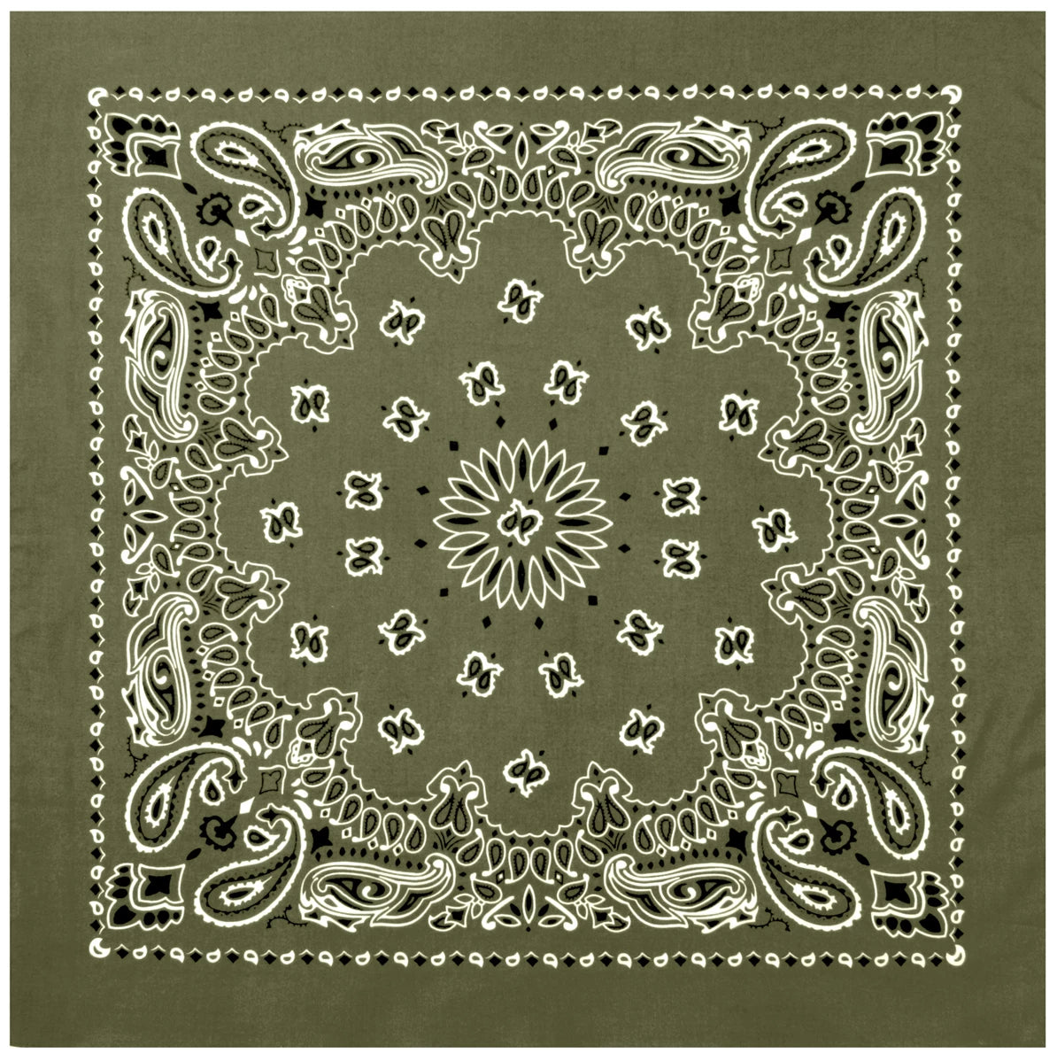 Rothco Trainmen Paisley Bandana – Extra-Large - 27” X 27" - Rothco 4349-OD