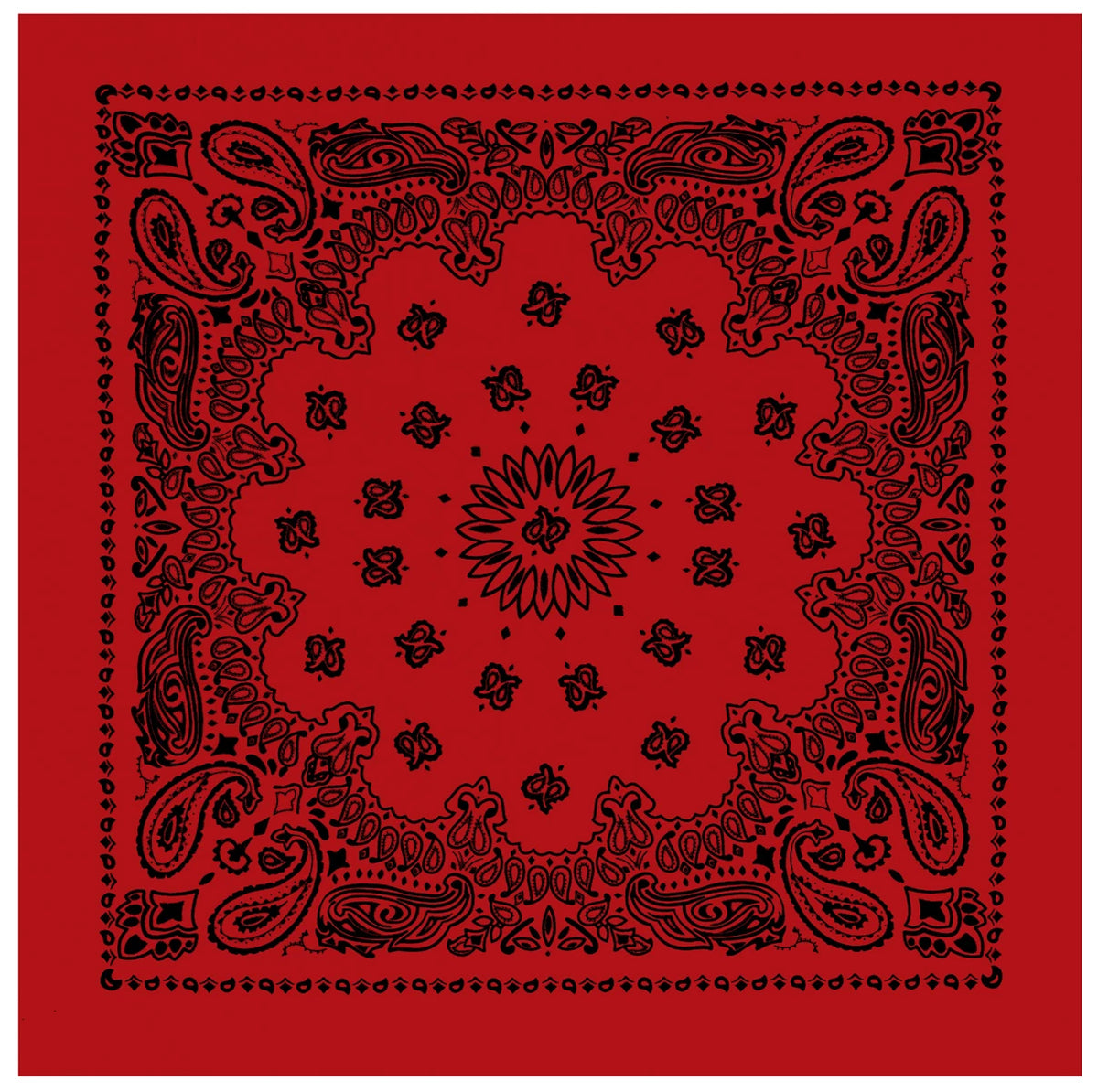 Rothco Trainmen Paisley Bandana – Extra-Large - 27” X 27" - Rothco 4349-RDBK