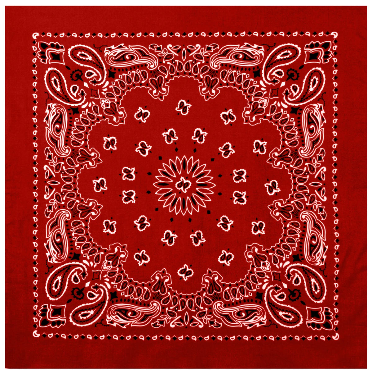 Rothco Trainmen Paisley Bandana – Extra-Large - 27” X 27" - Rothco 4349-RDW