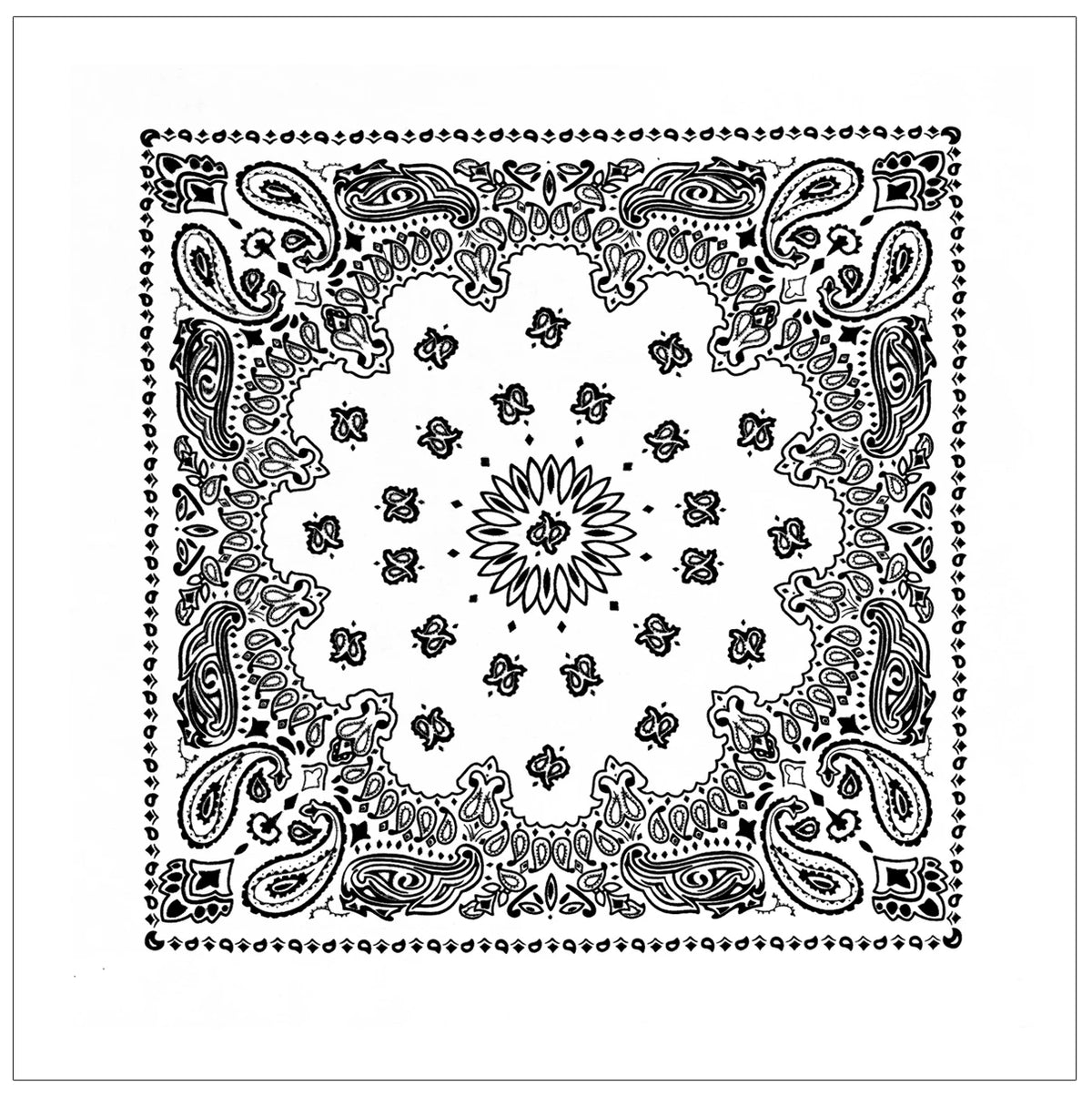 Rothco Trainmen Paisley Bandana – Extra-Large - 27” X 27" - Rothco 4349-WT