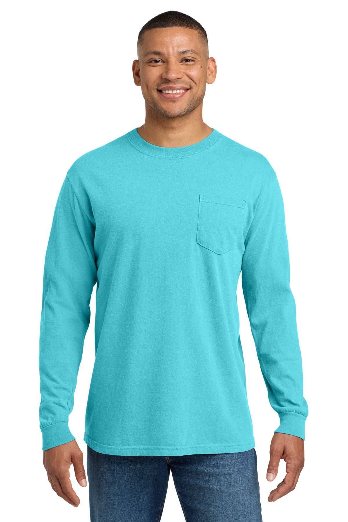 COMFORT COLORS ® Heavyweight Ring Spun Long Sleeve Pocket Tee. 4410