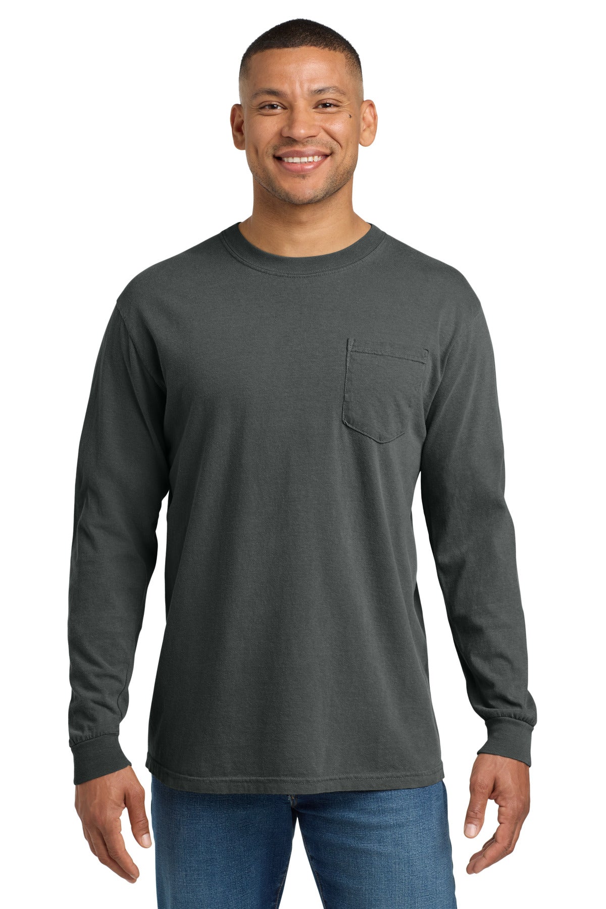 COMFORT COLORS ® Heavyweight Ring Spun Long Sleeve Pocket Tee. 4410