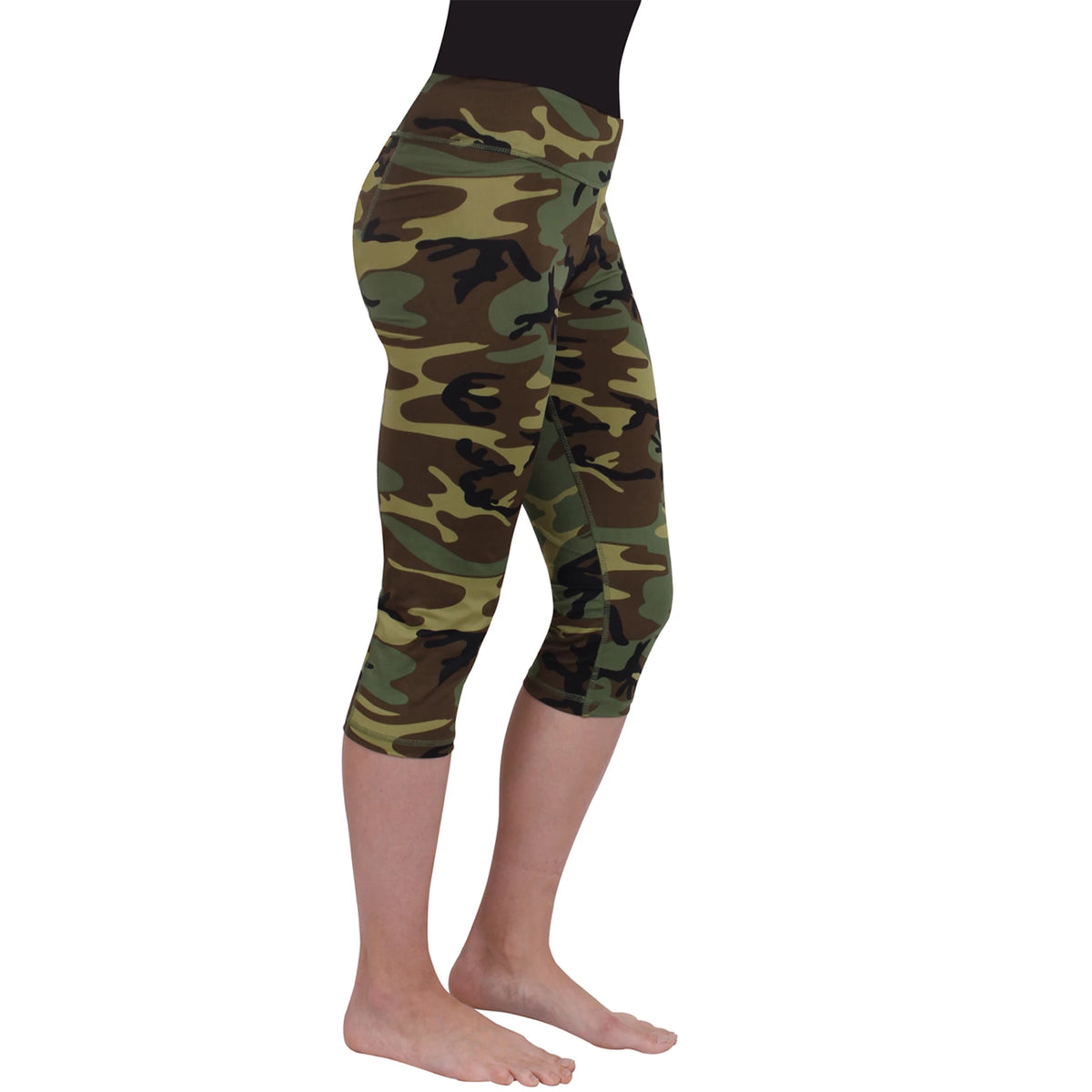 Womens Camo Workout Performance Capris - Rothco 4471-WC-XS