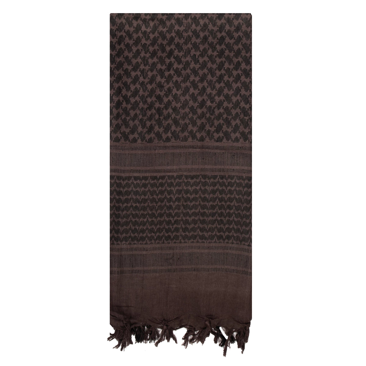 Rothco Lightweight Shemagh Tactical Desert Keffiyeh Scarf - Rothco 4537-BROWN/BLACK