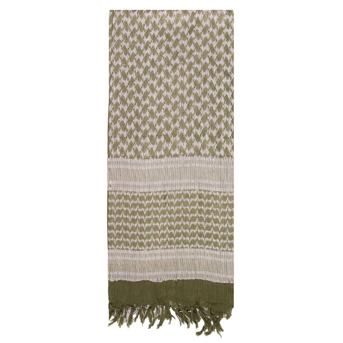 Rothco Lightweight Shemagh Tactical Desert Keffiyeh Scarf - Rothco 4537-##OLIVE/WHITE