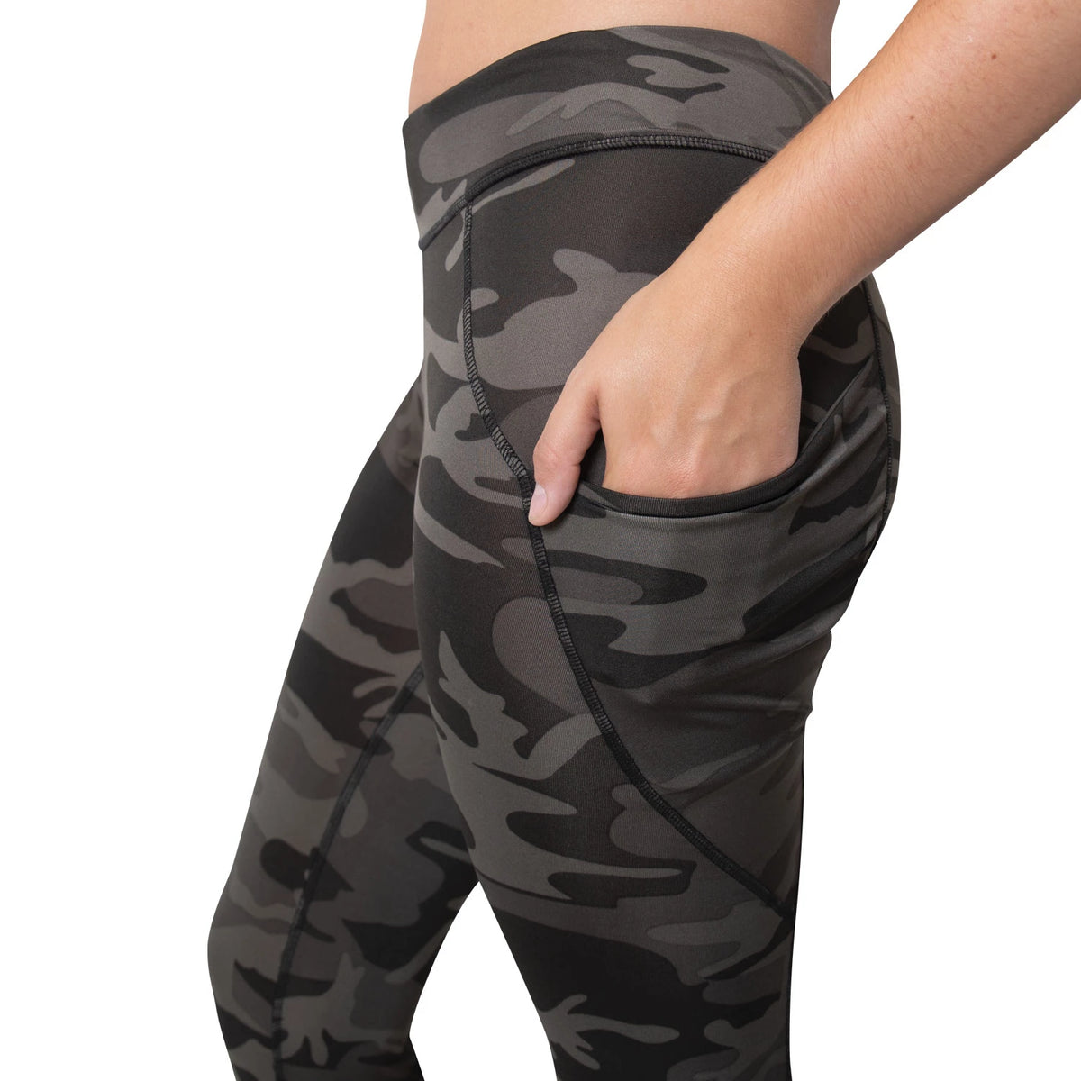 Rothco Womens Workout Performance Camo Leggings With Pockets - Rothco 4890-XSML