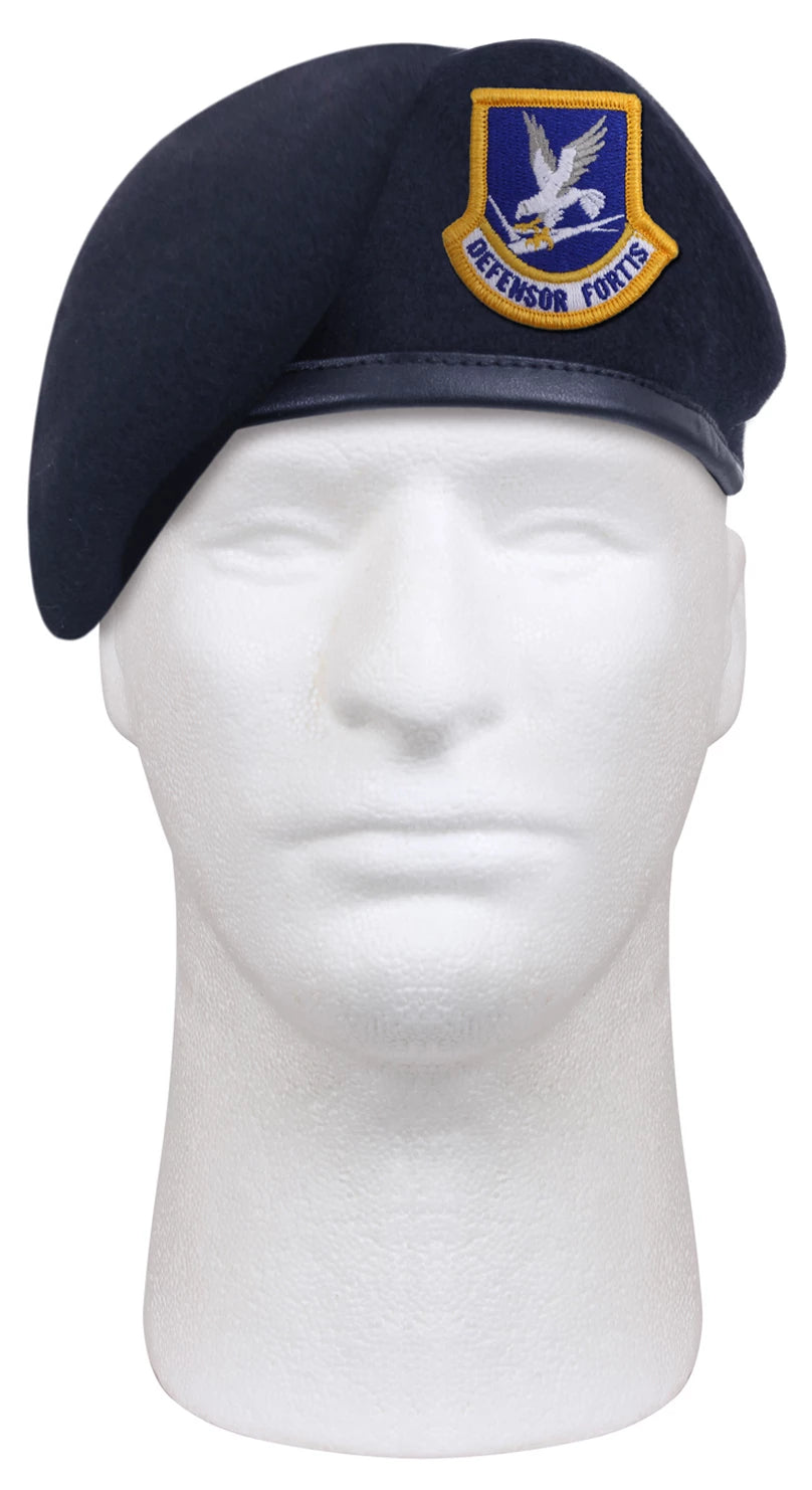 Rothco Inspection Ready Beret With USAF Flash - Midnight Navy Blue - Rothco 4898-6 7/8