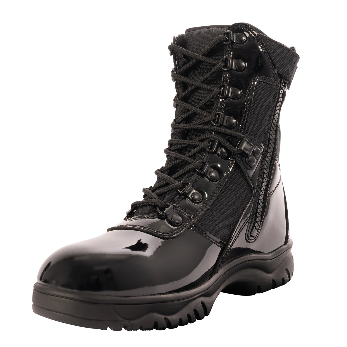 Rothco Forced Entry High-Gloss Tactical Boot with Side Zipper - 8 Inch - Rothco 50530-SH14