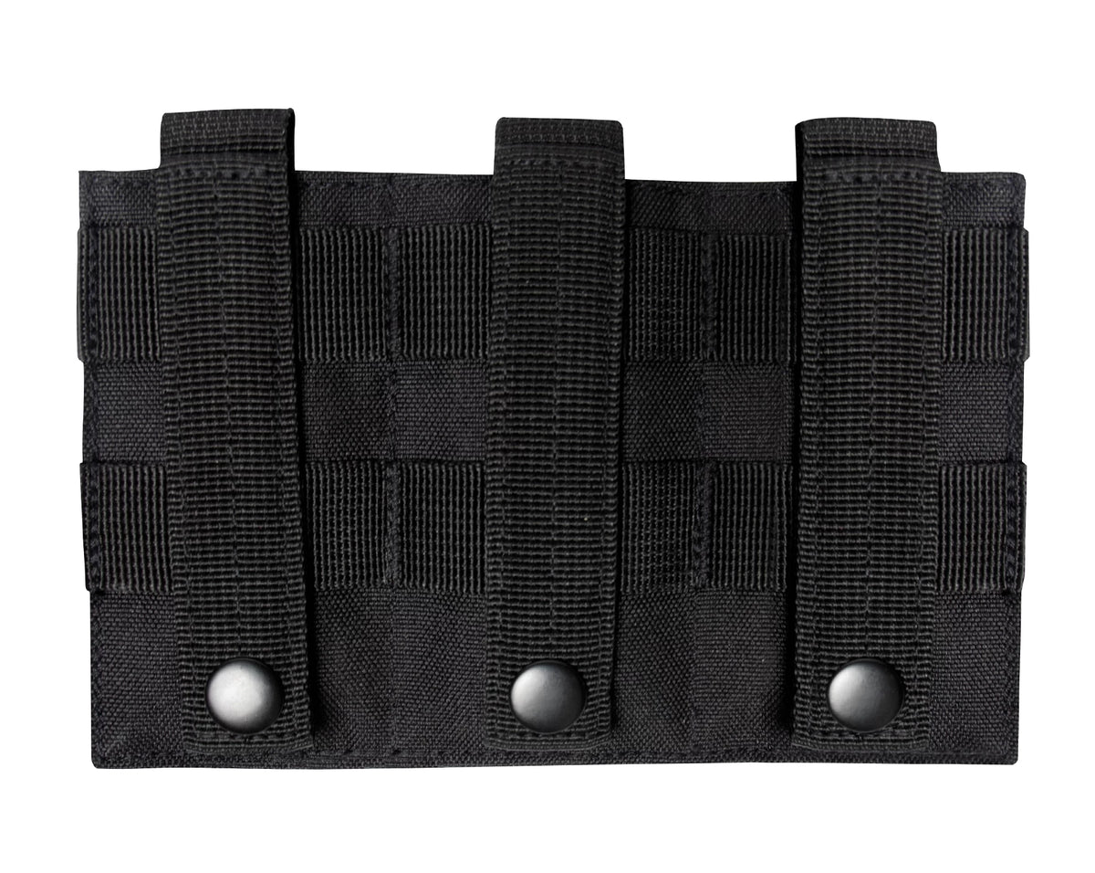 Rothco MOLLE Triple Pistol Mag Pouch - Rothco 51102-BLACK
