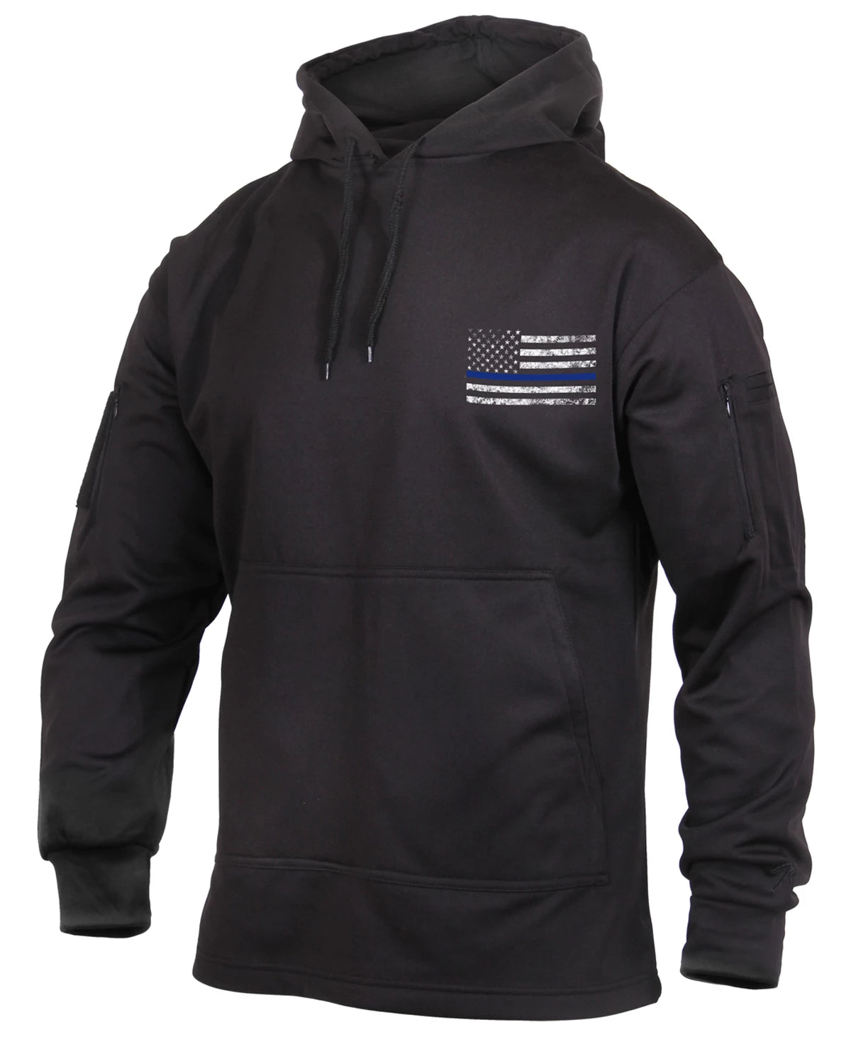 Rothco Concealed Carry Thin Blue Line Hoodie - Rothco 52071-BK-M