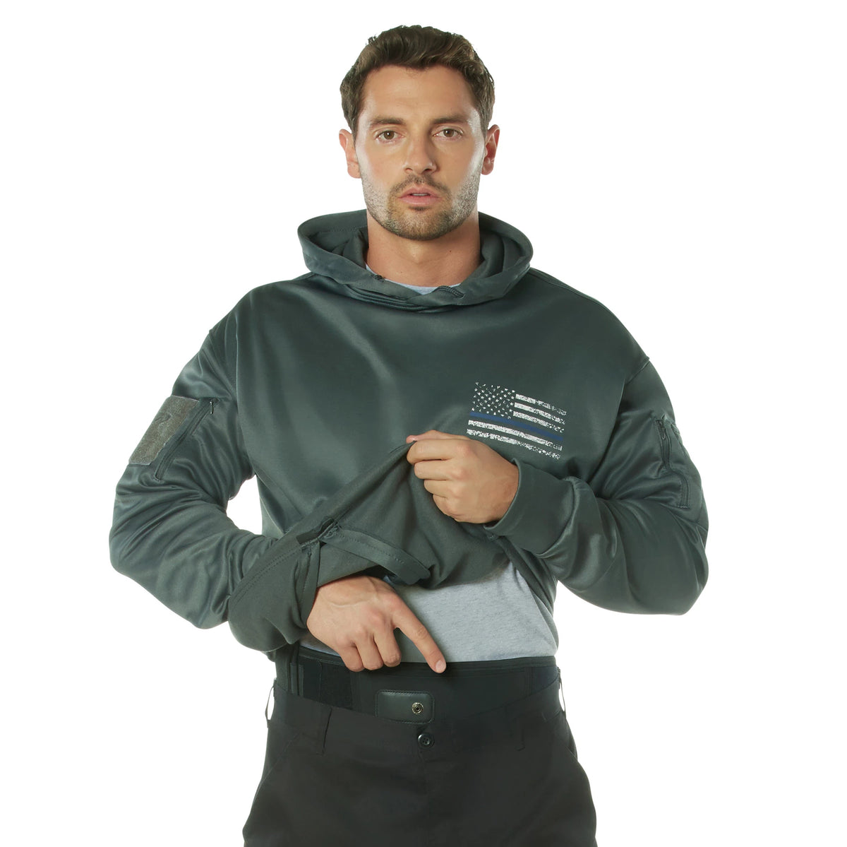 Rothco Concealed Carry Thin Blue Line Hoodie - Rothco 52077