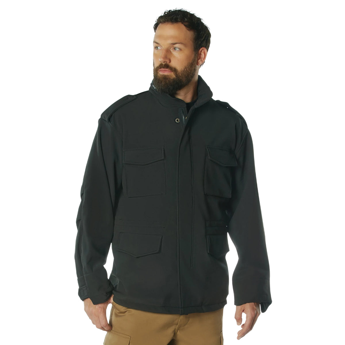 Rothco Soft Shell Tactical M-65 Field Jacket - Rothco 5247-BK-M