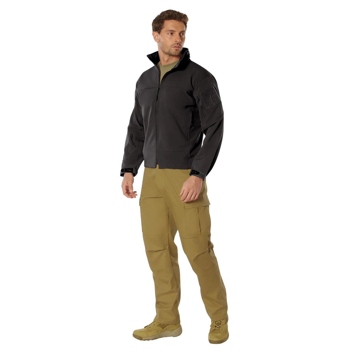 Rothco Covert Ops Lightweight Soft Shell Jacket - Rothco 5262-BK-M