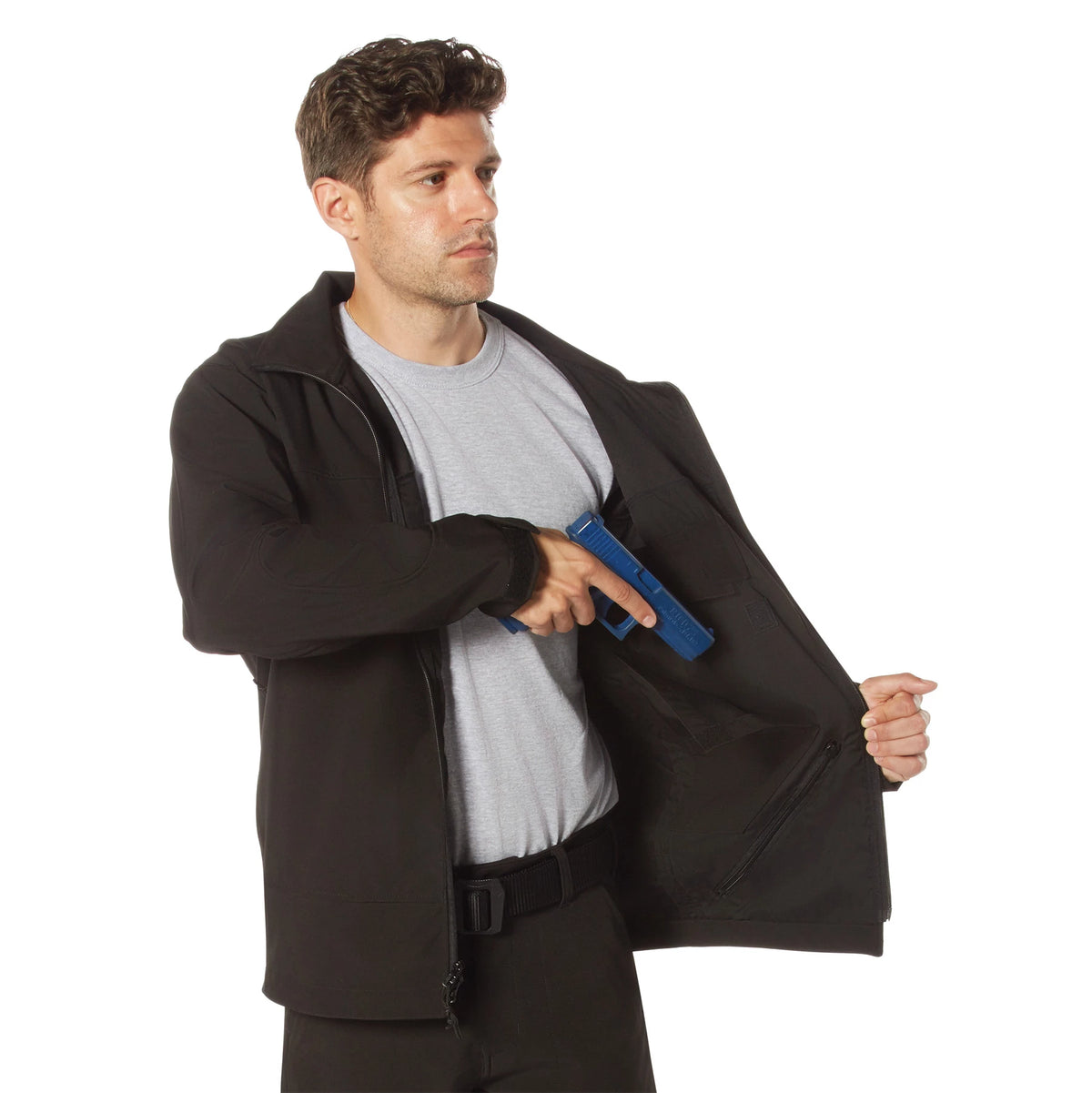 Rothco Covert Ops Concealed Carry Soft Shell Jacket - Rothco 52630-BLK-XLRG