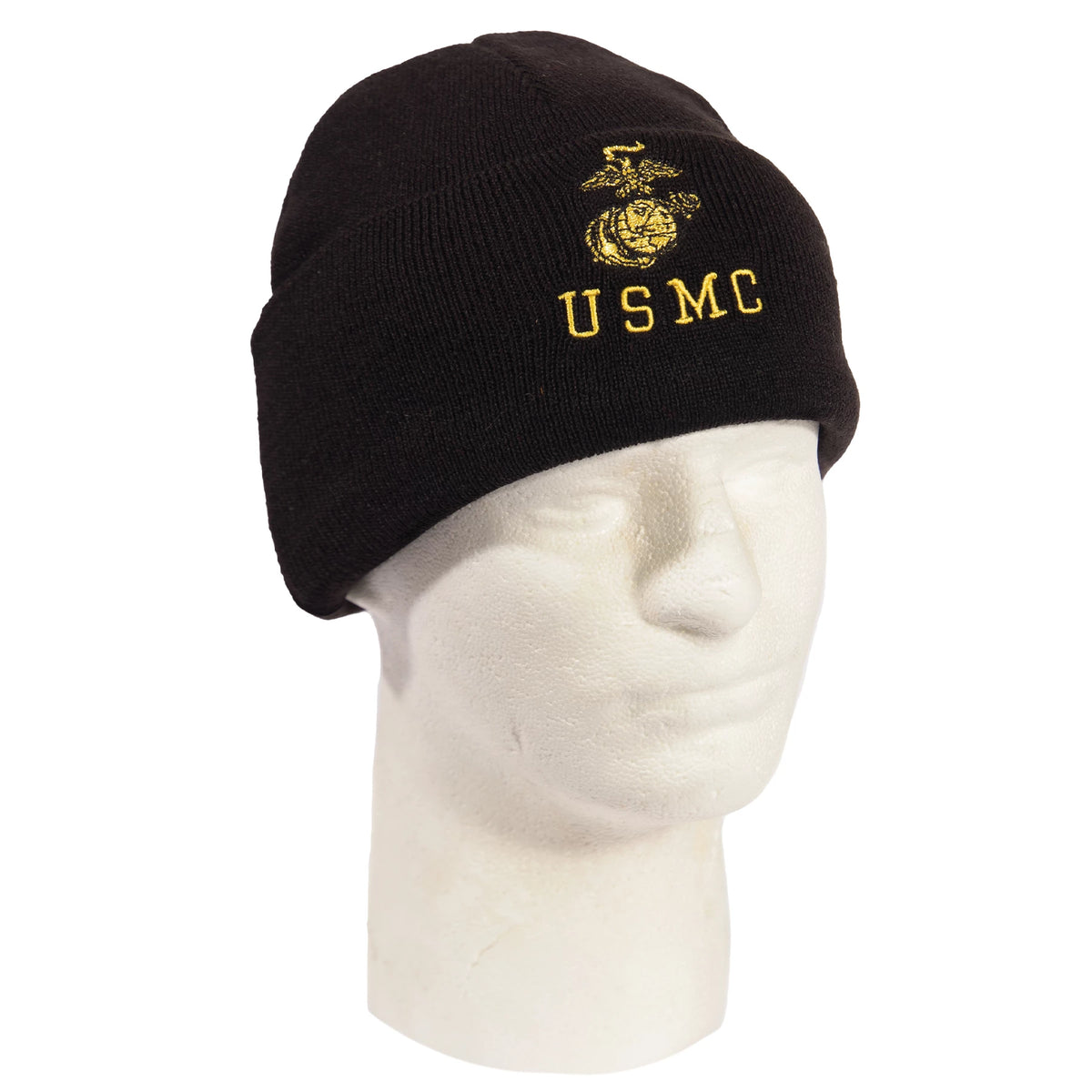 Rothco Embroidered USMC Watch Cap with Gold Eagle, Globe, & Anchor Insignia - Rothco 53270