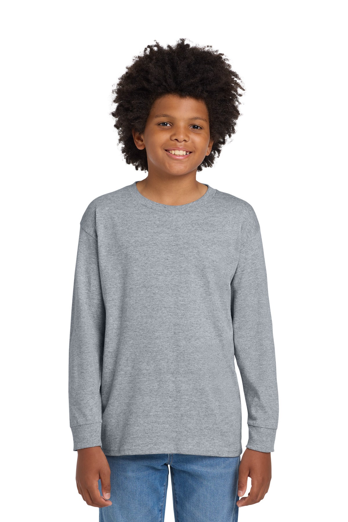 Gildan® Youth Heavy Cotton™ 100% Cotton Long Sleeve T-Shirt. 5400B