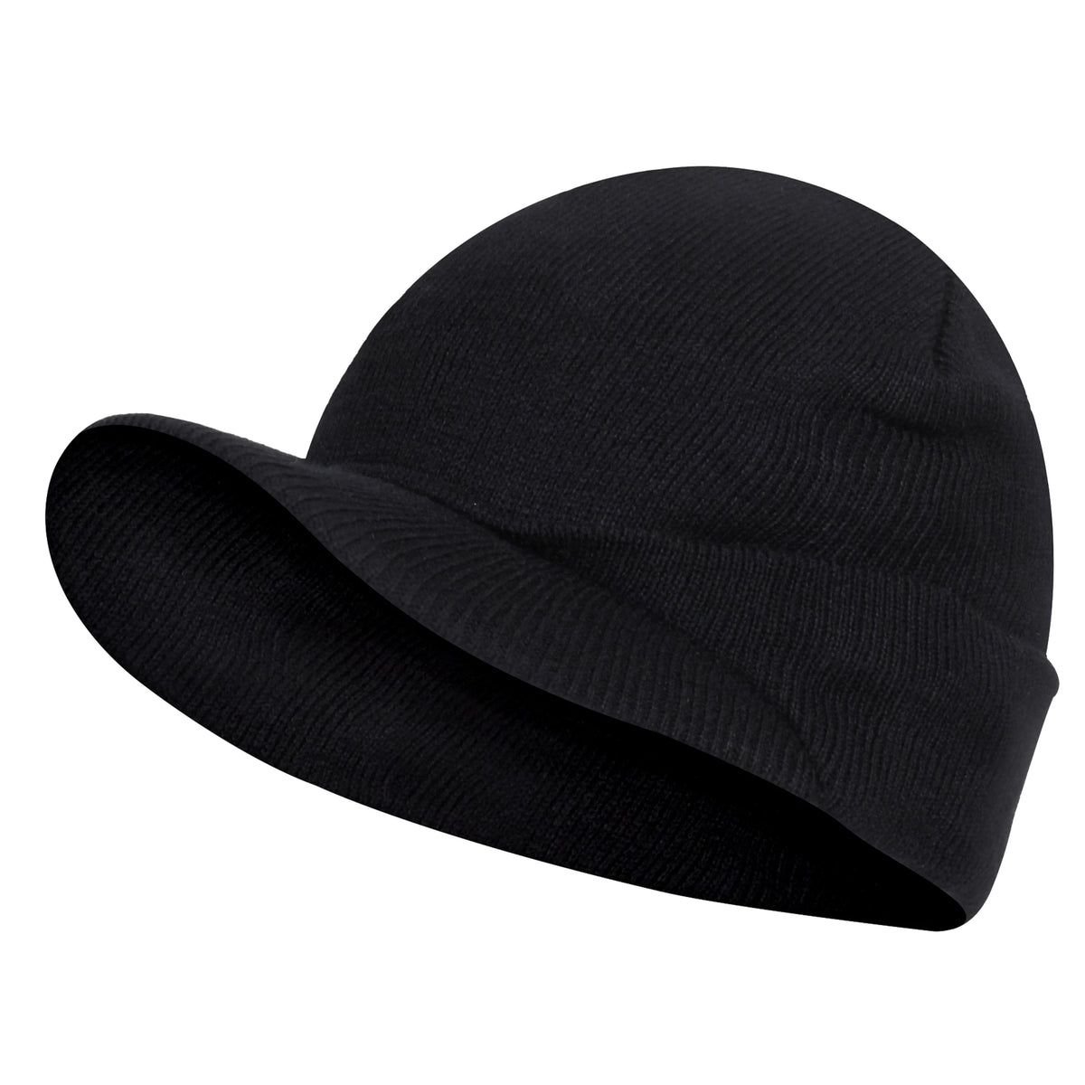 Rothco WWII M1941 Acrylic Knit Watch Cap with Brim - Rothco 5409-BK