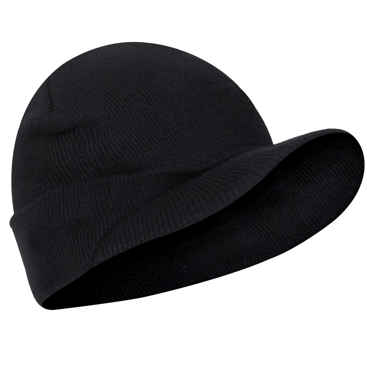 Rothco WWII M1941 Acrylic Knit Watch Cap with Brim - Rothco 5409-BK