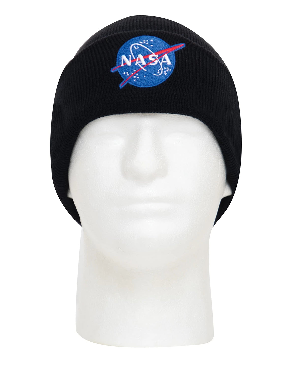 Rothco Deluxe NASA Meatball Logo Embroidered Watch Cap - Black - Rothco 5424