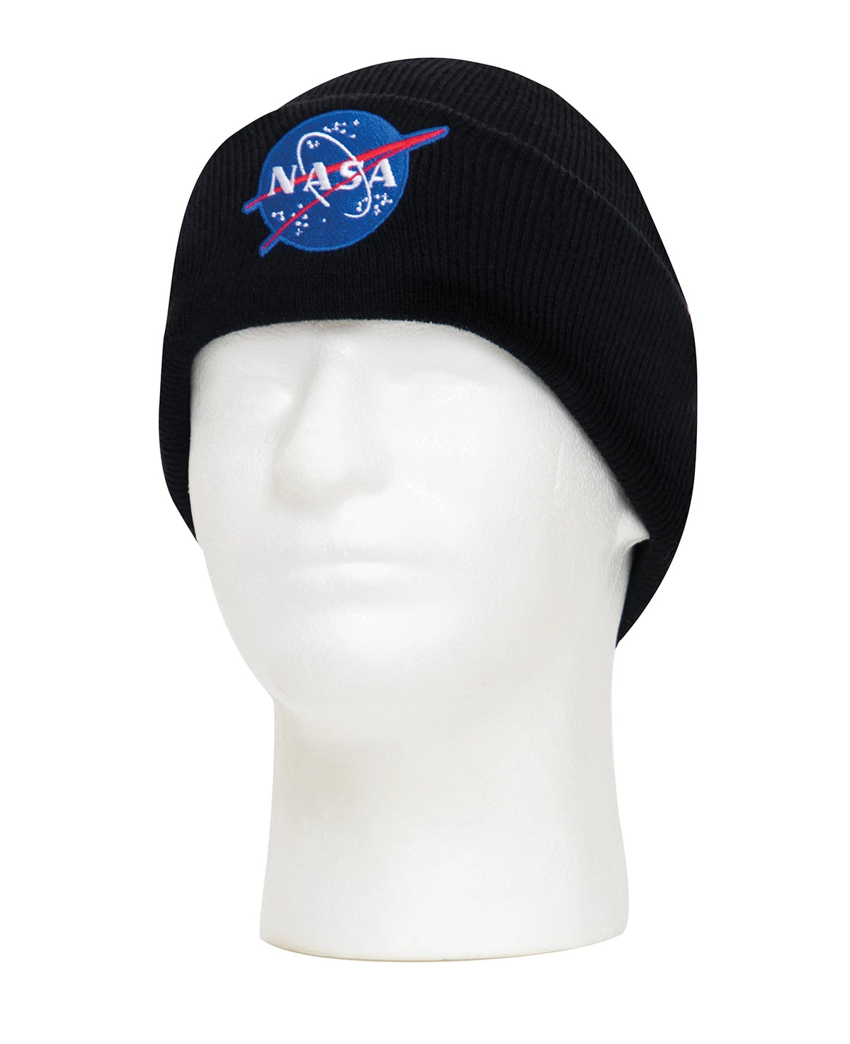 Rothco Deluxe NASA Meatball Logo Embroidered Watch Cap - Black - Rothco 5424