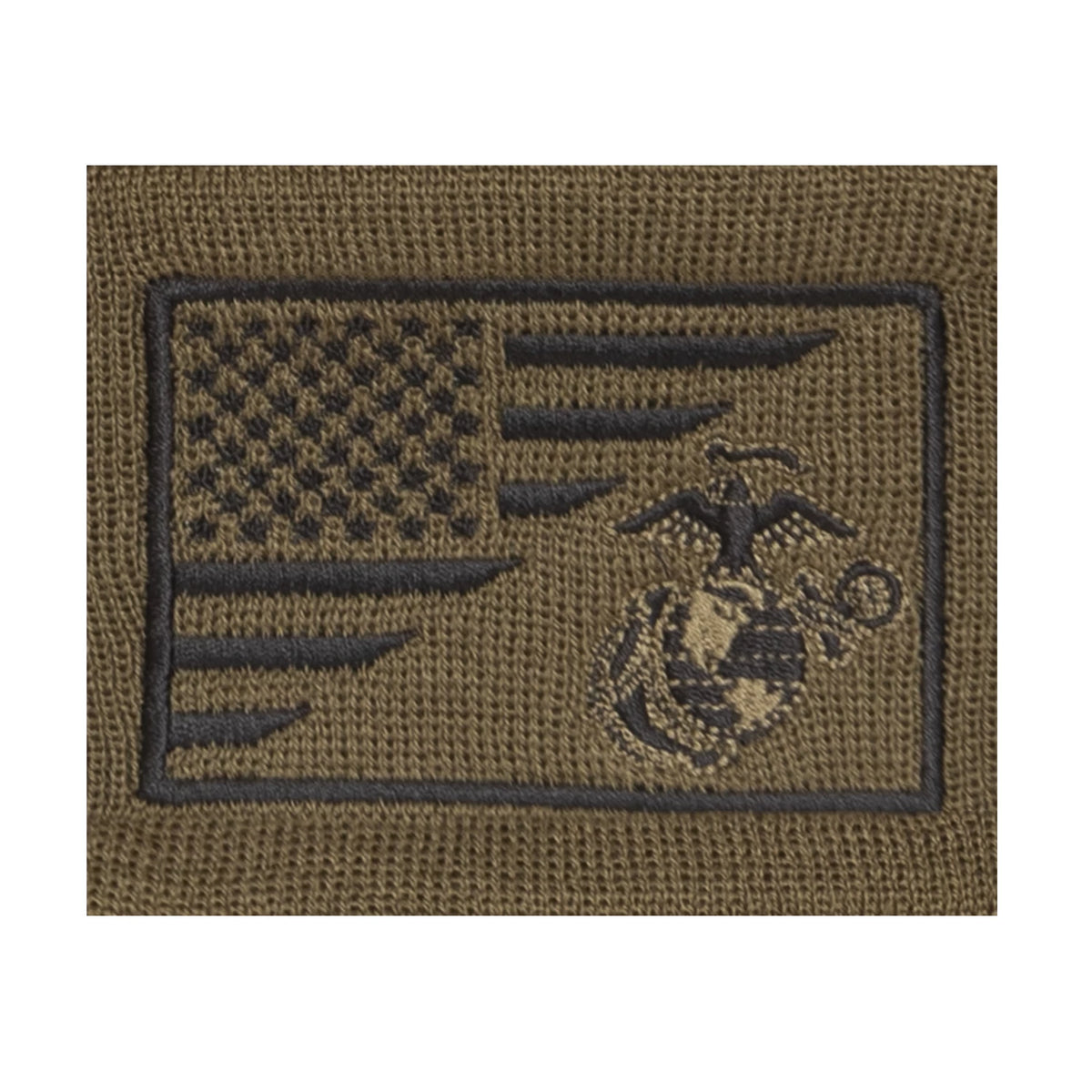 Rothco USMC Eagle, Globe and Anchor / US Flag Deluxe Fine Knit Watch Cap - Rothco 5428