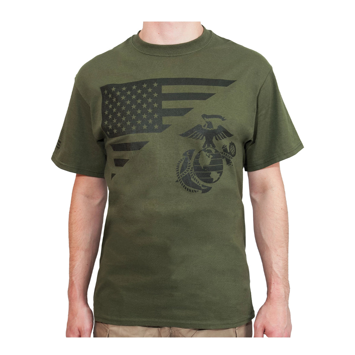 Rothco US Flag / USMC Eagle, Globe, & Anchor T-Shirt - Rothco 54291