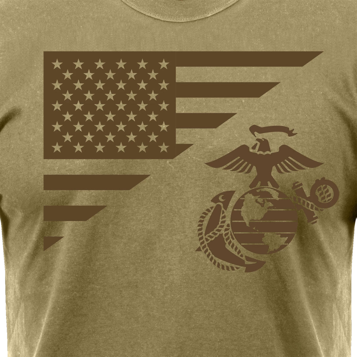 Rothco US Flag / USMC Eagle, Globe, & Anchor T-Shirt - Rothco 54280-MED