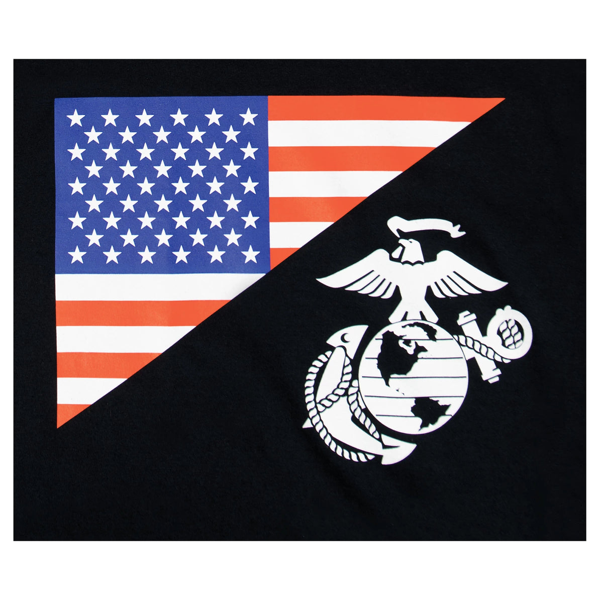 Rothco US Flag / USMC Eagle, Globe, & Anchor T-Shirt - Rothco 54285-SML