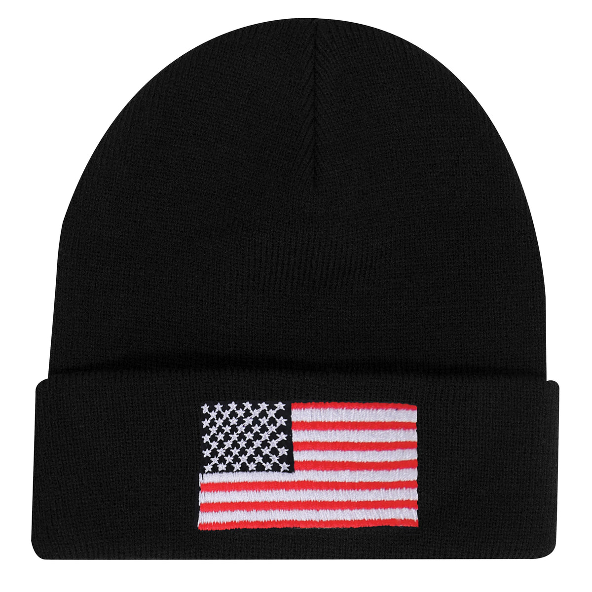 Rothco US Flag Embroidered Fine Knit Watch Cap - Rothco 5430