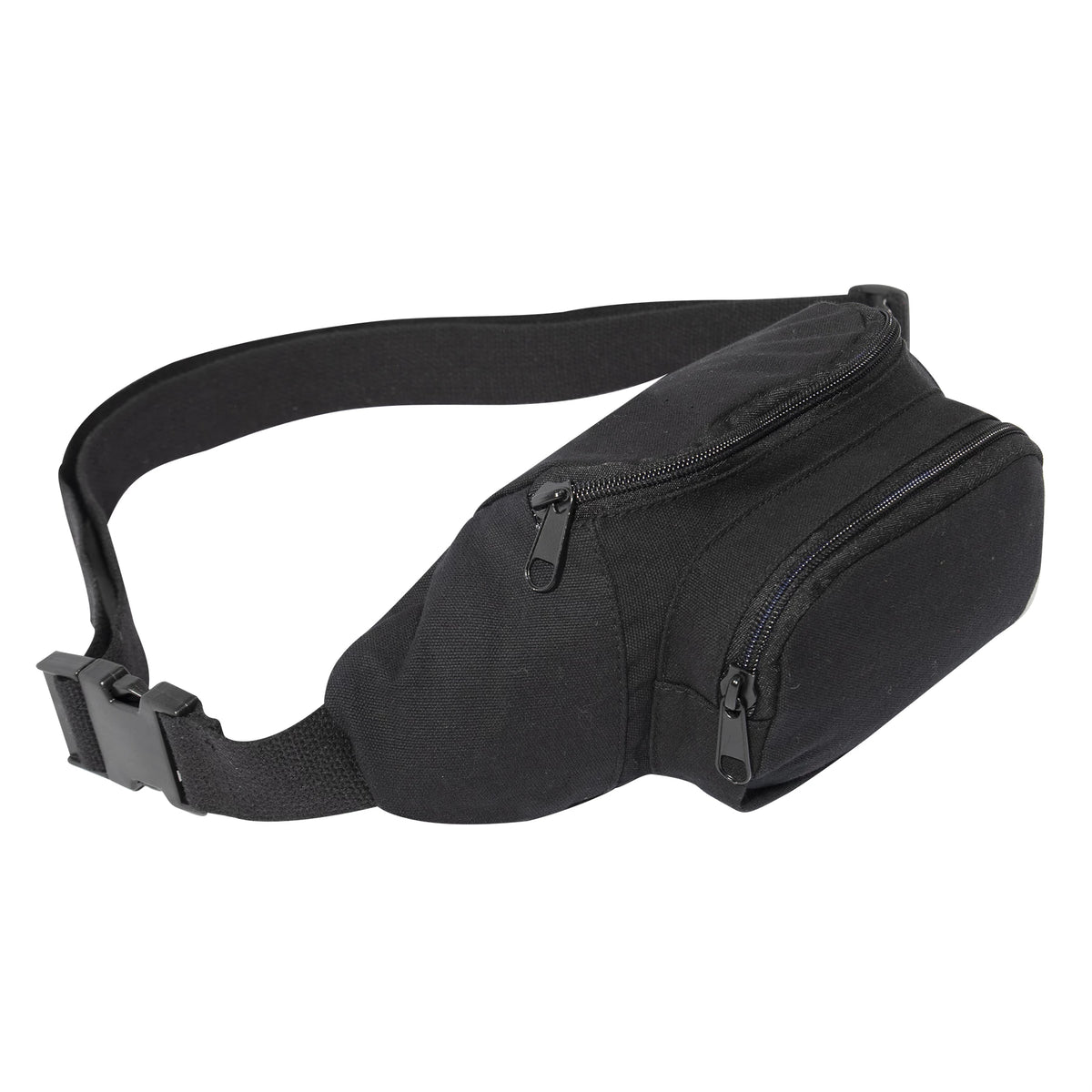 Rothco Canvas Crossbody Fanny Pack - Black - Rothco 54321