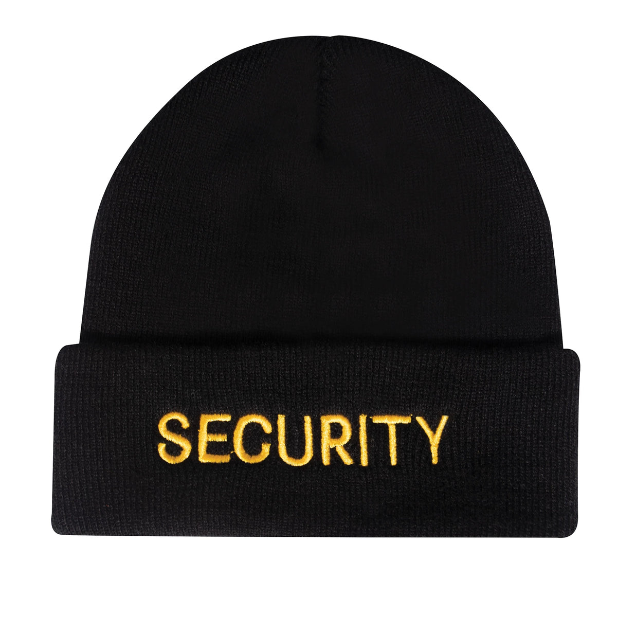 Rothco Embroidered Security Watch Cap - Black & Gold - Rothco 54420