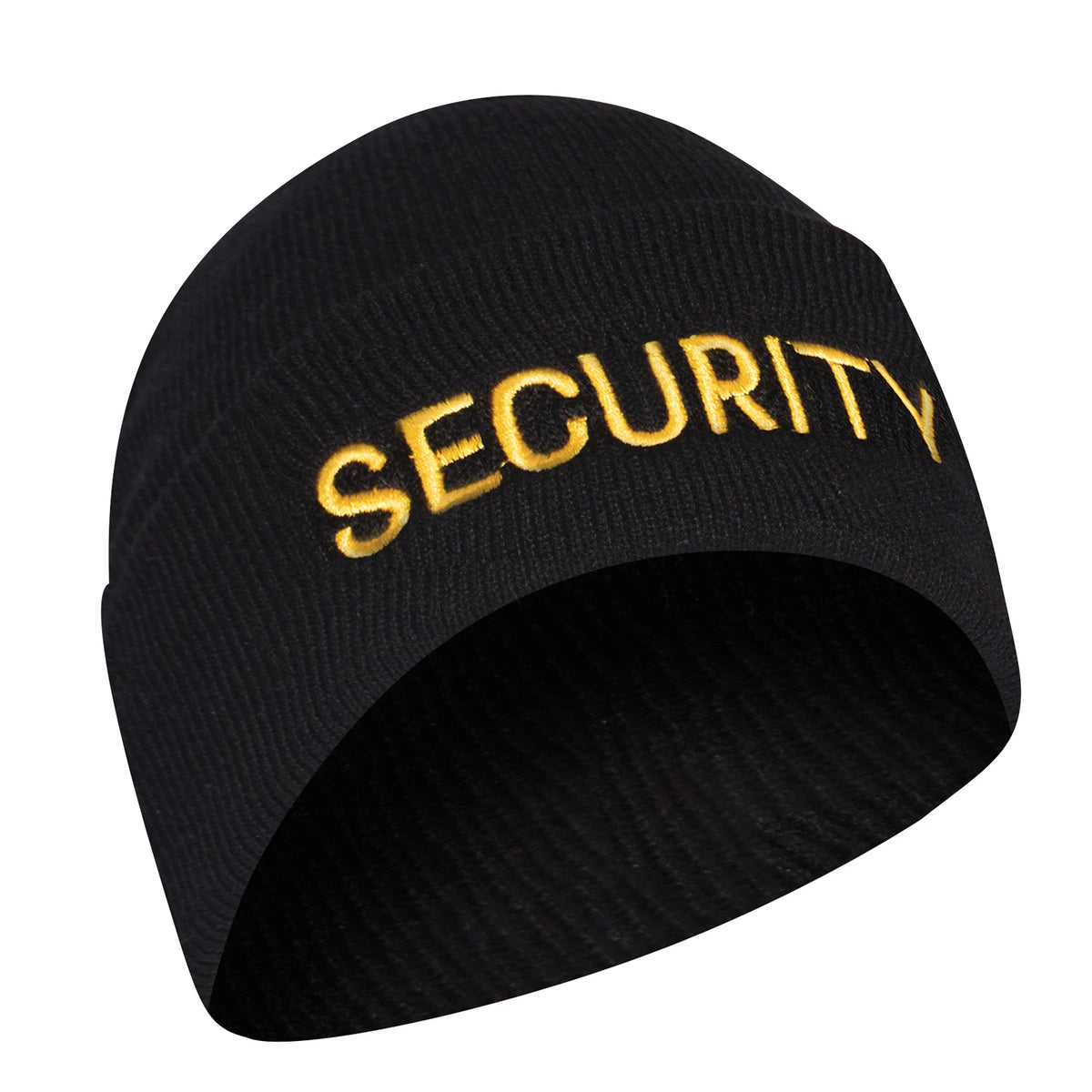 Rothco Embroidered Security Watch Cap - Black & Gold - Rothco 54420